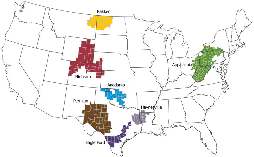 U.S. Oil Plays Map